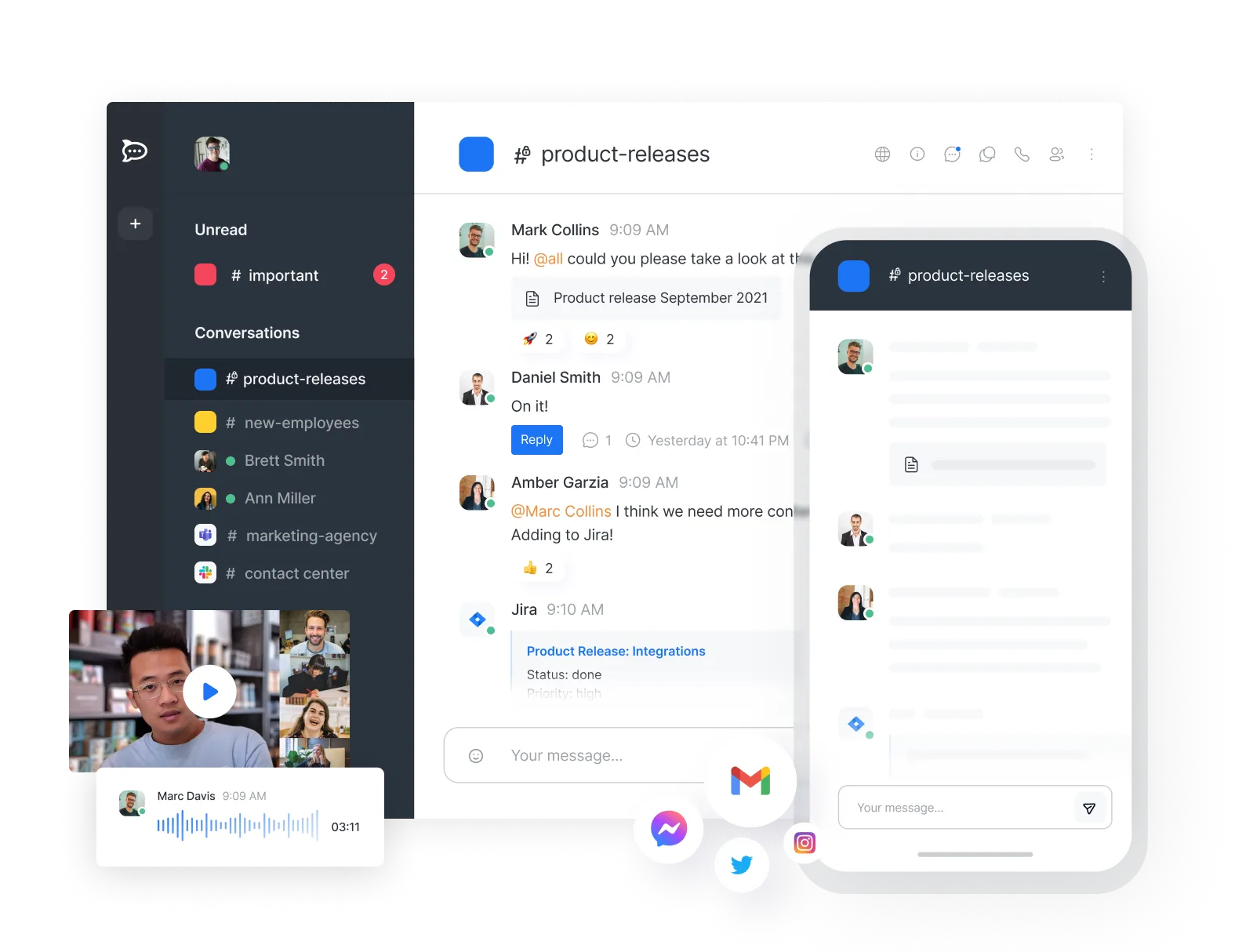 Rocket.Chat platform arayuzu