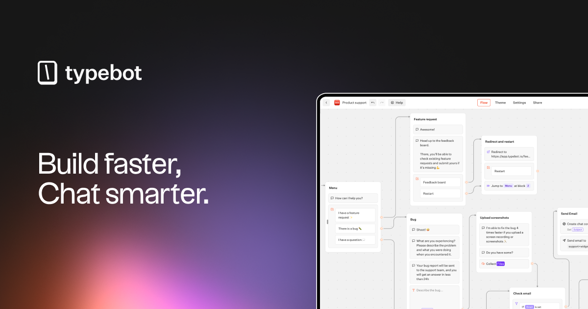 Typebot sohbet botu oluşturucu platformu