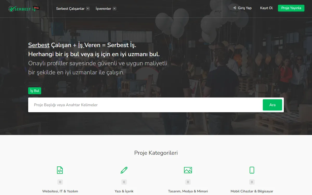 serbestis.com ana sayfası